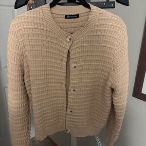Beige Cardigan Sweater